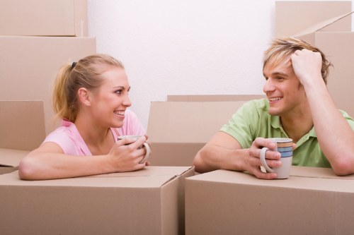 Unloading boxes and furniture at a Twickenham property