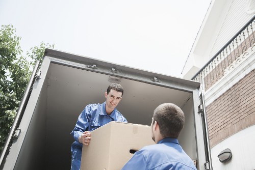 Packed household items ready for transport during a Twickenham removal
