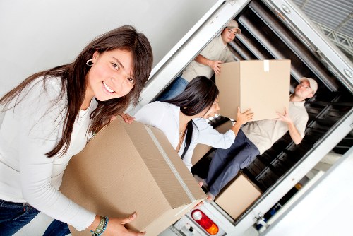 Local movers handling furniture near Twickenham residential streets